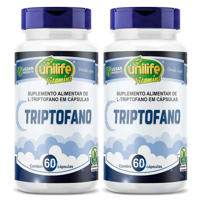 Kit 2 L-Triptofano 60 Cápsulas 300mg Unilife