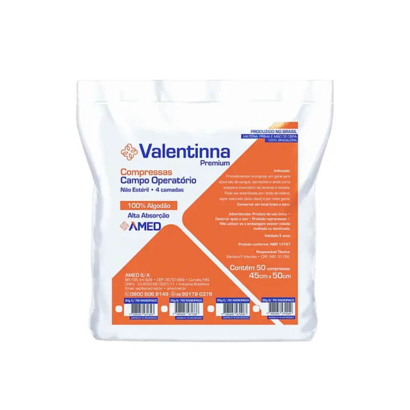Campo Operatório 23 X 25 Estéril C/50 C/FIO Radiocape 8G - America Medical