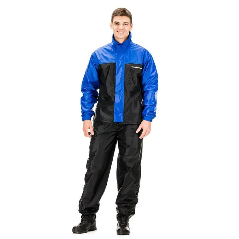 Capa Chuva De Nylon Motoqueiro Pantaneiro Preta/azul Royal M - 1300cm