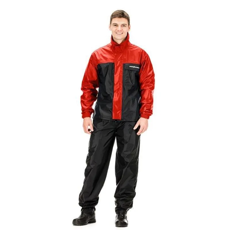 Capa de Chuva Nylon Forrado com Ventilação GG, Preto e Vermelho - 1300