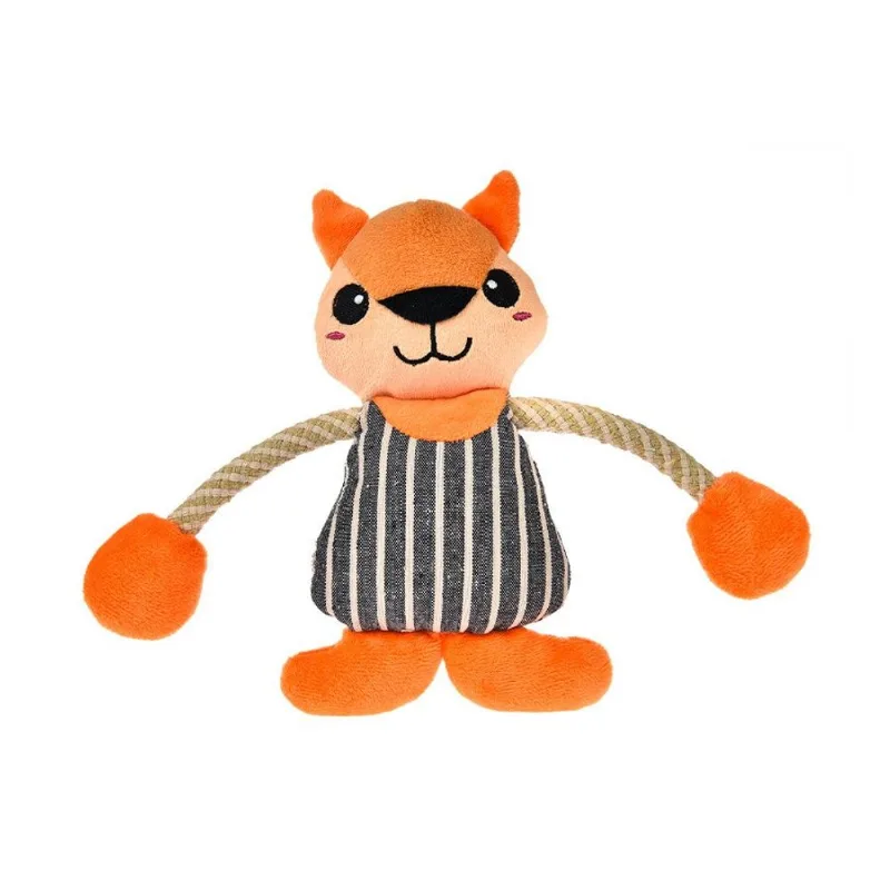 Brinquedo Chalesco Raposa Com Corda Para Cães E Gatos