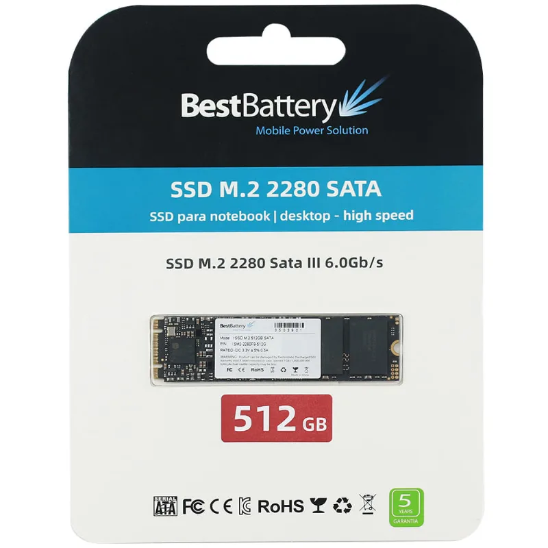HD SSD M.2 SATA III - 512GB