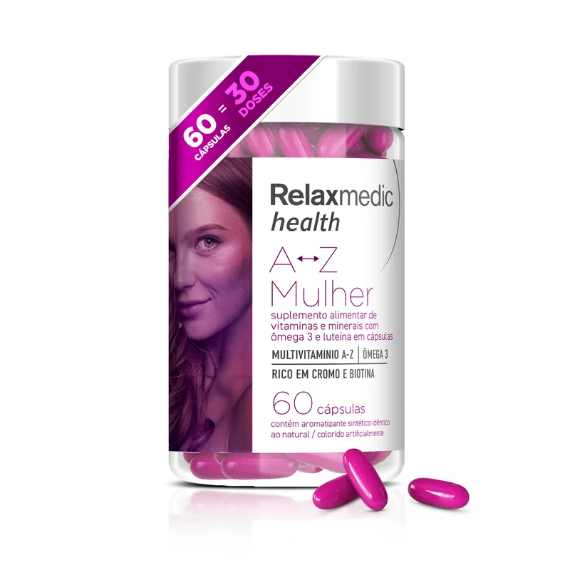 A-Z Mulher Vitaminas e Minerais com Omega 3 60 Capsulas Única