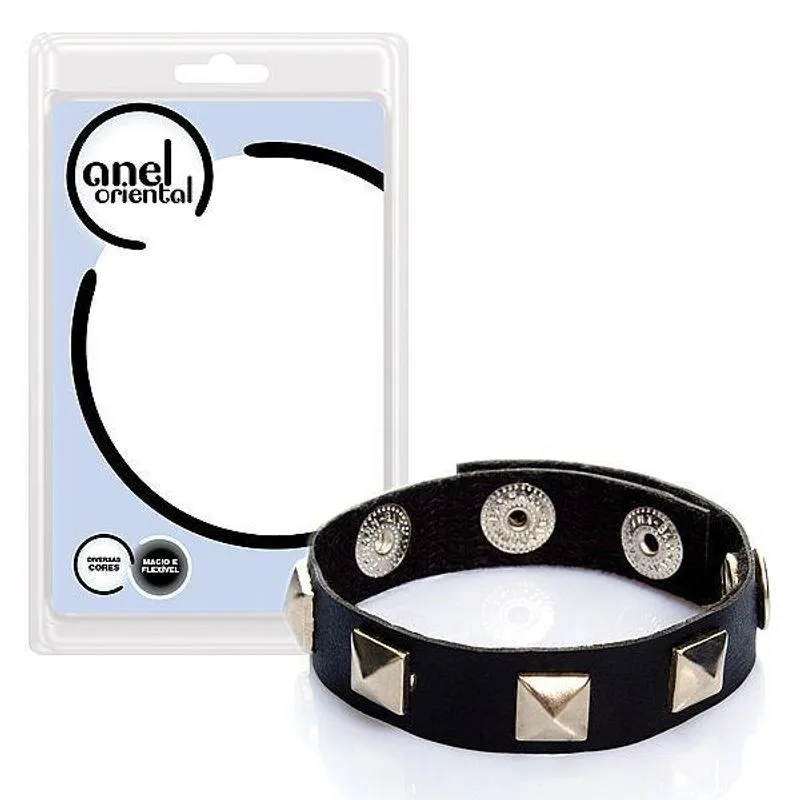 Anel Peniano Ornamental Em Material Sintético E Metal
