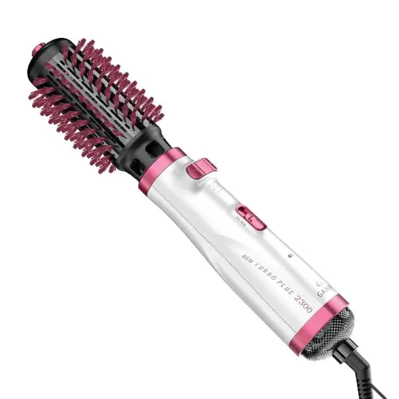 Escova Rotativa New Turbo Plus 2300 2 Em 1 Branco/Rosa 1000W 220V - Gama Italy