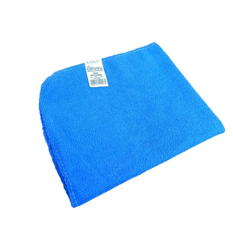 Pano de microfibra Azul 30x40 Fortfio com 3 unidades