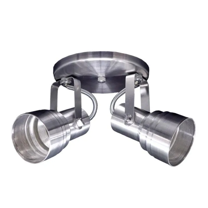 Spot Sobrepor Escadinha 2 Lampadas Escovado Ed-luz