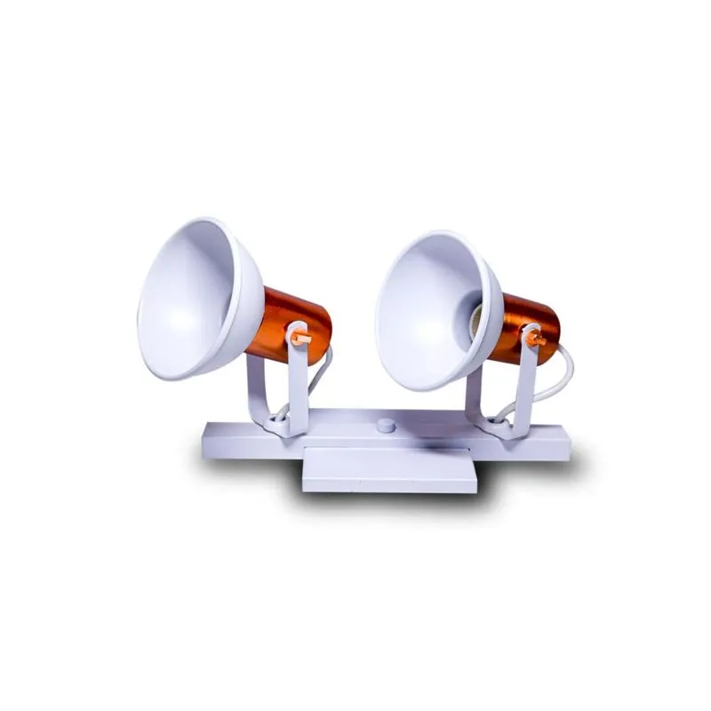 SPOT TRILHO BRANCO COM COBRE 2L T1016-2-BR-COBRE