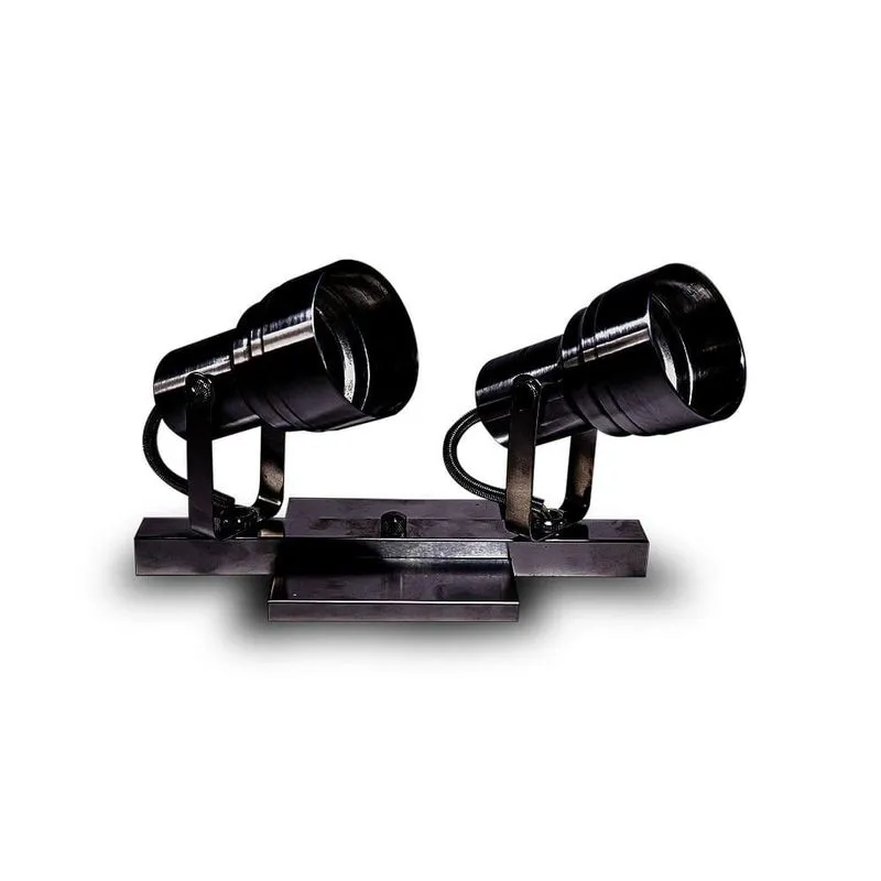 Spot Luminaria Trilho Preto 2 Lampadas T1028-2