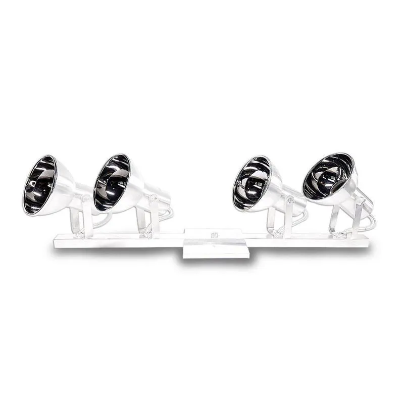 Spot Luminaria Trilho Branco Refletor 4 Lampadas T1039-4