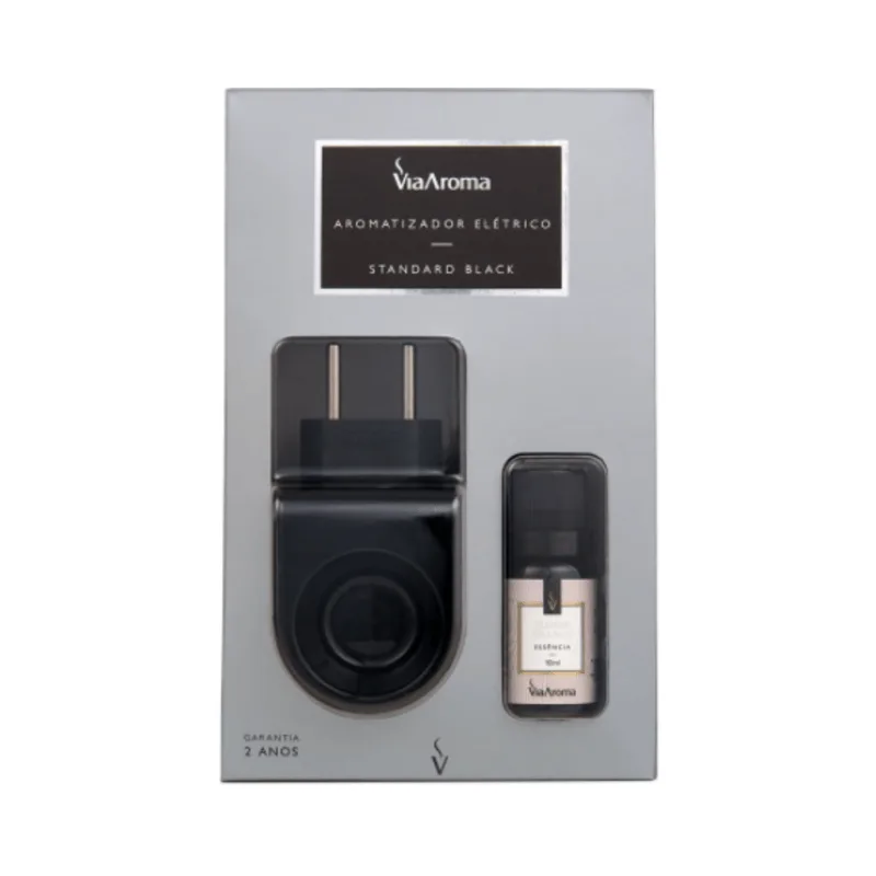 Via Aroma Aromatizador Standard Black Com Jasmim Branco