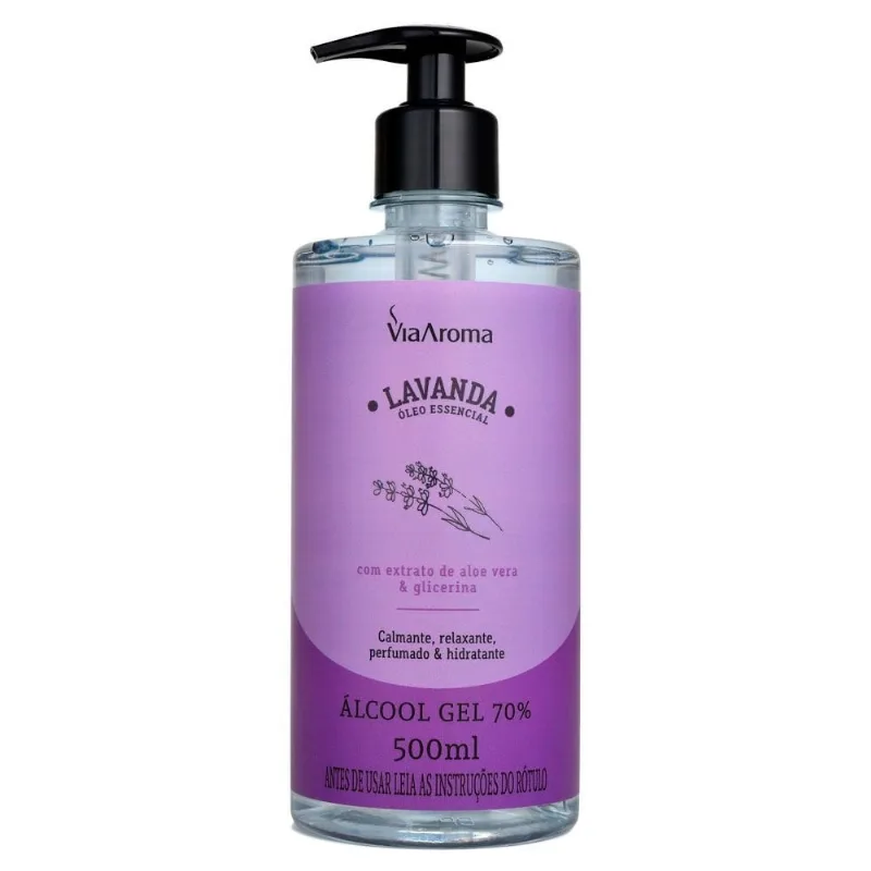 ALCOOL GEL VIA AROMA LAVANDA 500ML