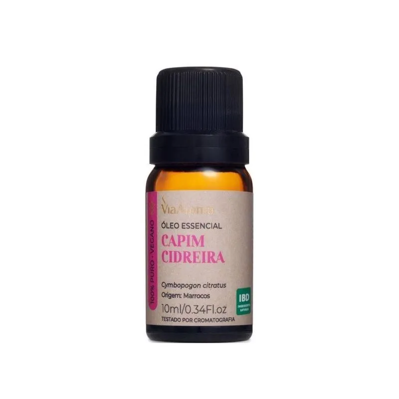 Óleo Essencial Capim Cidreira Via Aroma - 10Ml