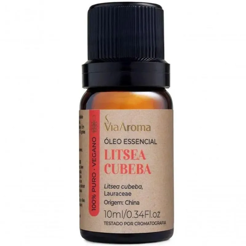 Óleo Essencial Via Aroma 10ml Litsea Cubeba - 100% Puro