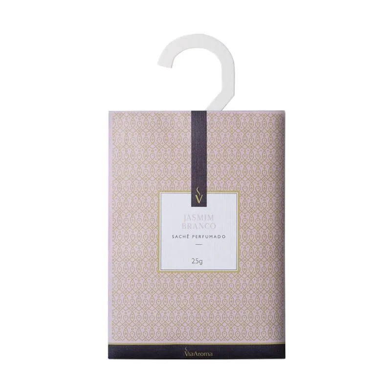 Sachê Perfumado Jasmim Branco Via Aroma 25g