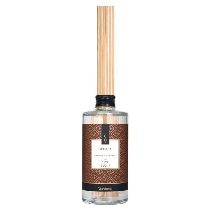 Refil Difusor de Varetas Wood 250mL Via Aroma