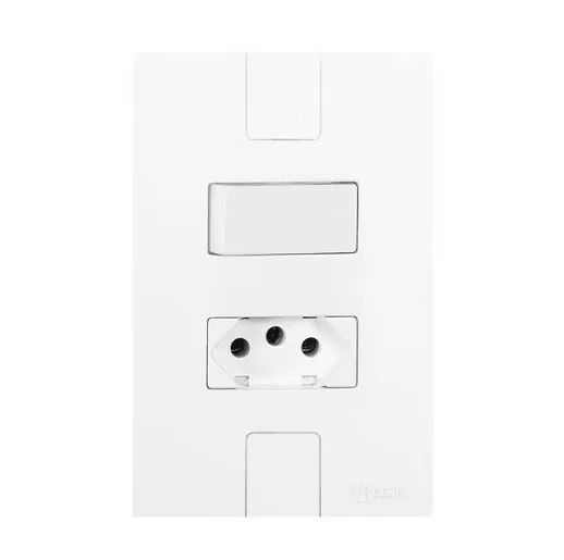 Interruptor Simples com Tomada 20A Branco Pluzie