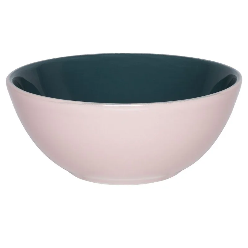 Kit 2 Tigelas Bowl Bicolor Verde E Rosa Oxford® Cerâmica 600ml