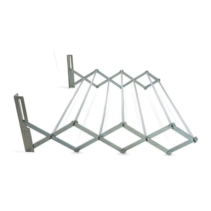 Varal De Parede Retrátil Aço Sanfonado - 60cm