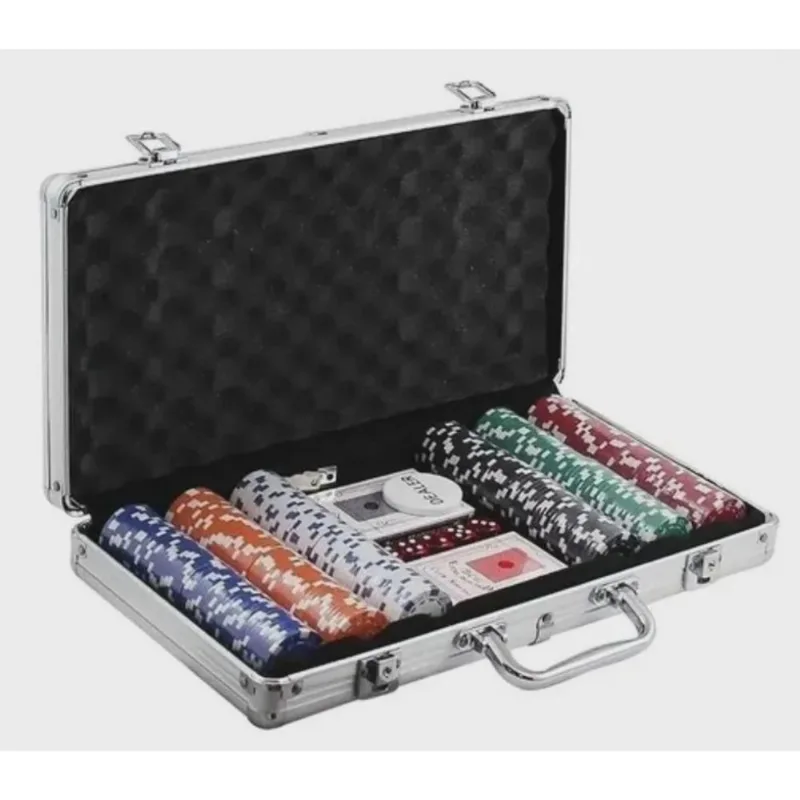 Maleta Poker De Alumínio Com 300 Fichas Lextack S2326300_01