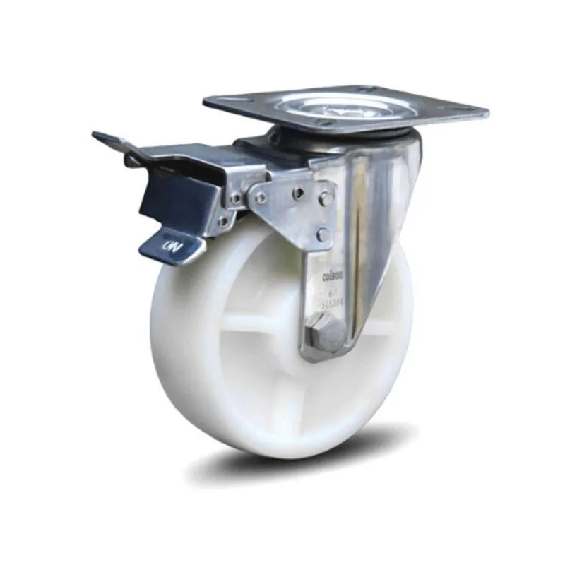 Rodizio Industrial Aço Inox 6 Pol. Placa Freio Gmpif.62ny. E