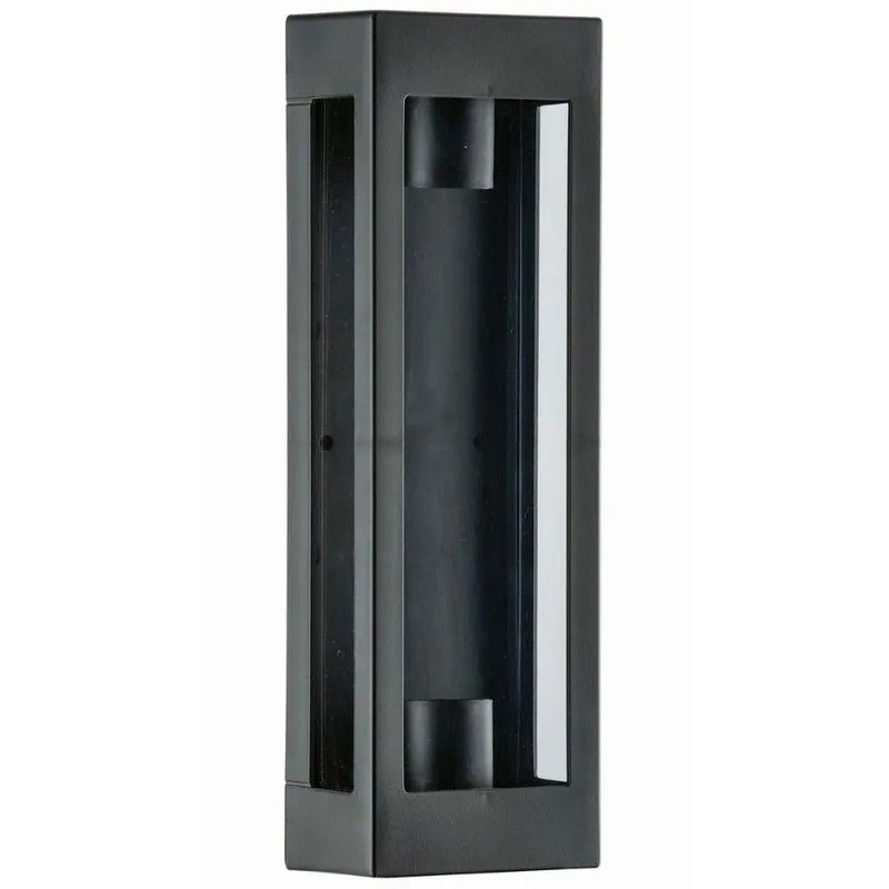 Arandela Preta Prime 2 Lâmpadas E27 Dital 13x8x40cm Interno Externo