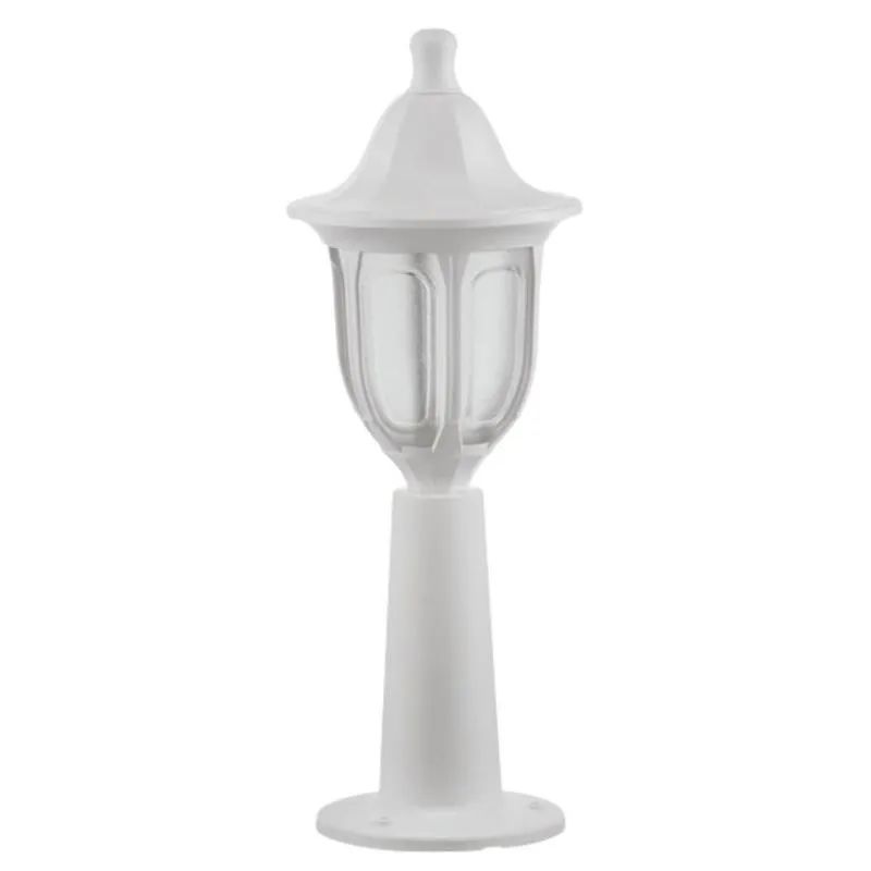 Balizador Moderno Branco para Jardim Lente Fosca Injetado 45cm Termoplástico Dital