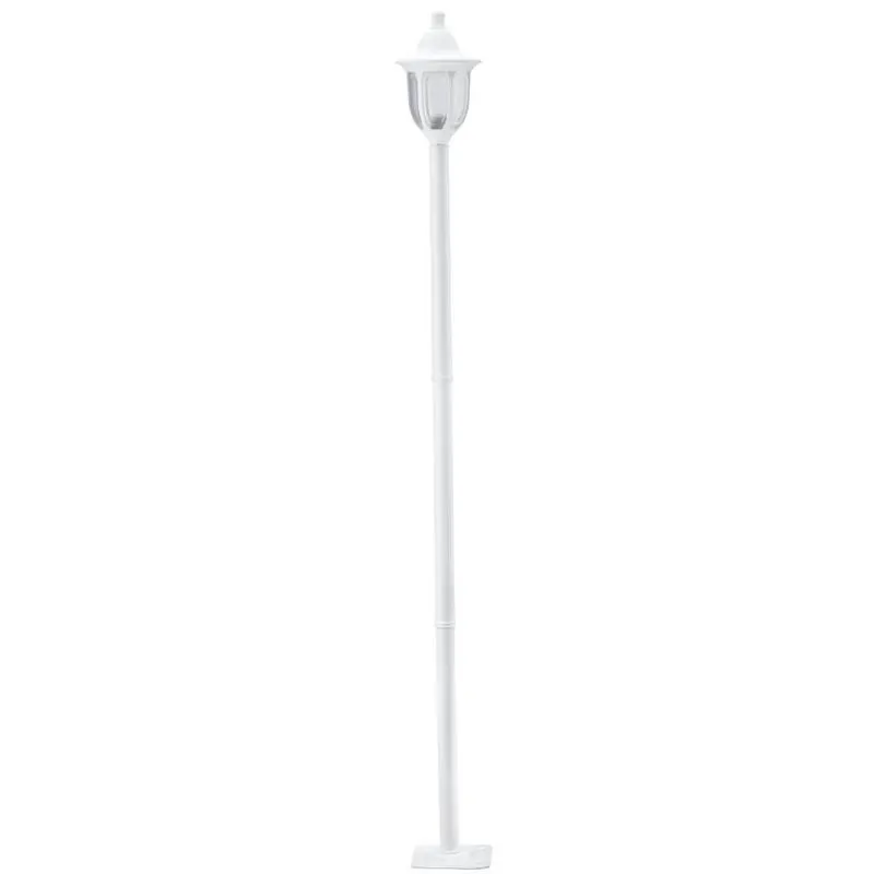 Poste Colonial para Jardim Alumínio Branco 1,7m Lente Fosca E27 Modena Dital Iluminação Externa
