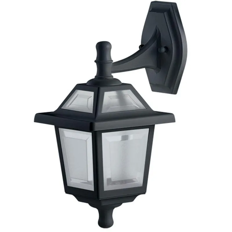 Arandela Colonial Preta em Alumínio Luminária de Parede 39cm Ravena Dital Jardim Cabeceira