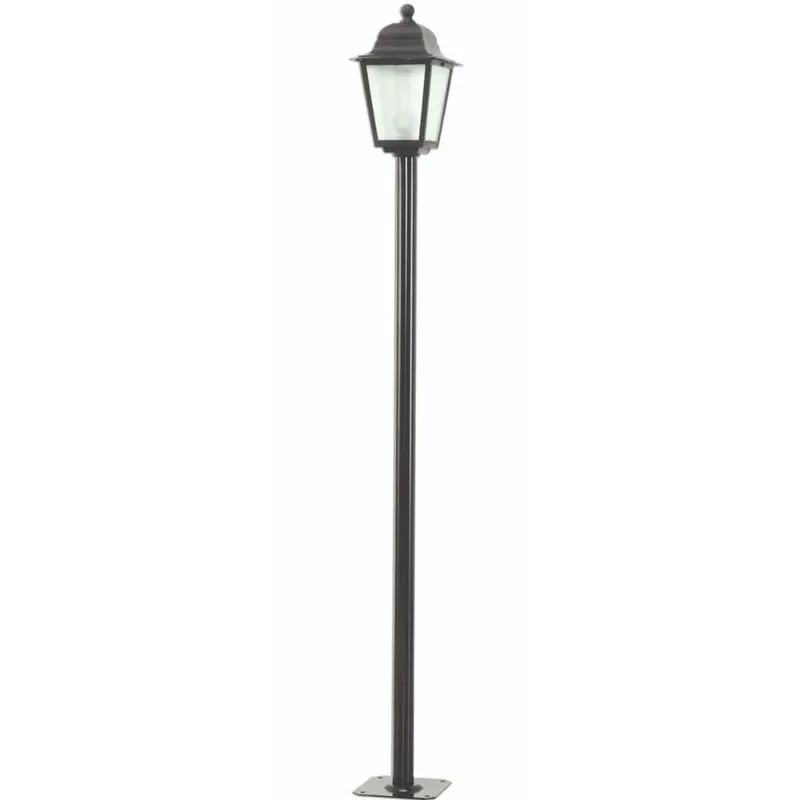 Poste para Jardim Colonial Preto Tubo em Alumínio Luminária de Piso Soberana Dital