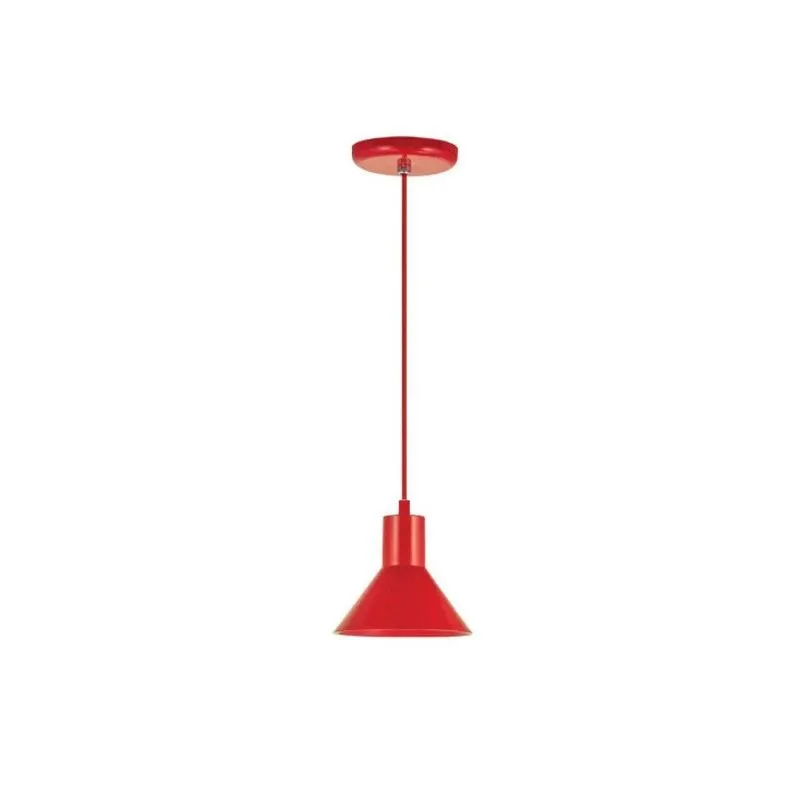 Pendente Alumínio Collor E27 DITAL PENDENTE ALUMINIO 17CM COLLOR DITAL VERMELHO
