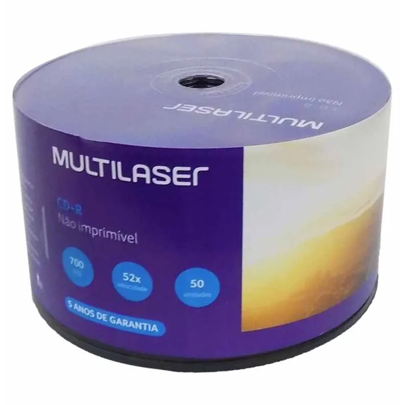CD-R 80min 700MB Aud/DAD 52x CD051 Multilaser - 50UN