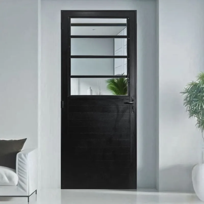 Porta Basculante Lambril Alumínio 2,10 X 90 Lado Esquerdo Preto Hale Esquadrias Preto