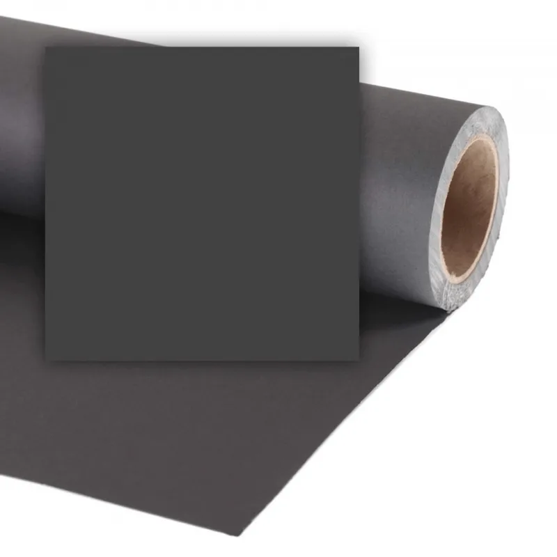 Papel Fundo Infinito Preto 1.35x11m para Estúdio Fotográfico