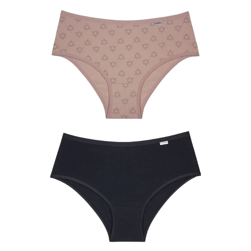 Kit 02 Calcinhas Largas Em Cotton Rm/Estcobogo-Pt