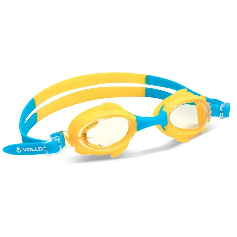 Óculos de Natação Infantil Shark Fin Azul e Amarelo Vollo Óculos de Natação Infantil Shark Fin Vollo Azul e Amarelo