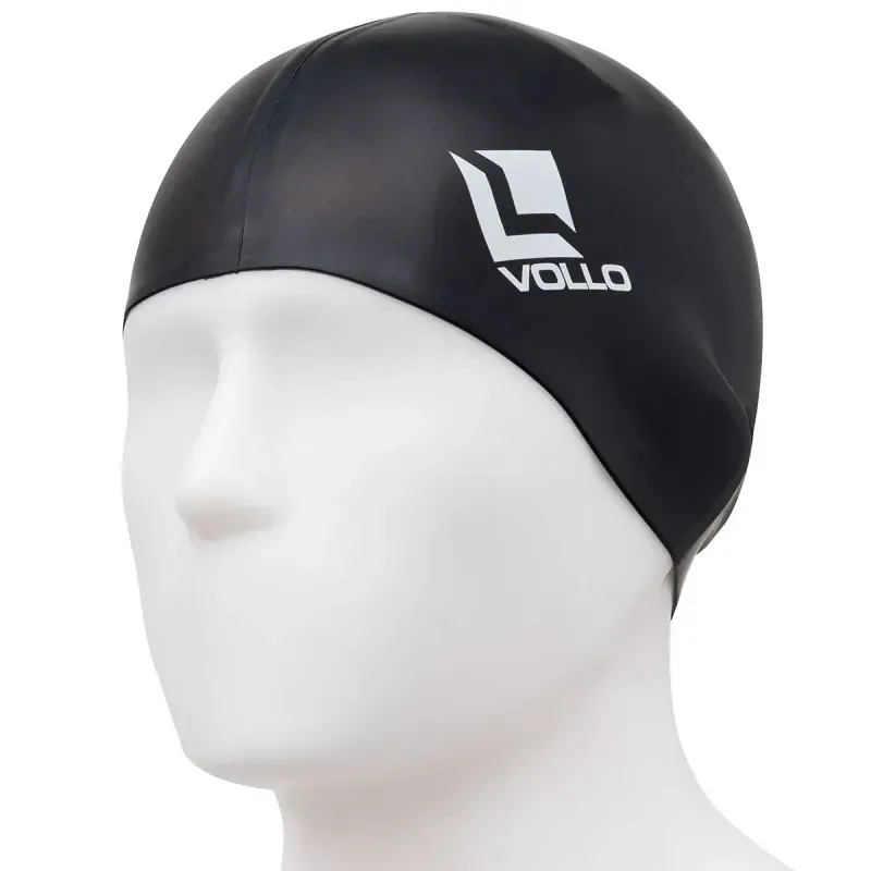 Touca de Natação de Silicone Preta Vollo - Vollo