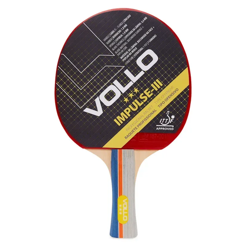 Raquete de Tênis de Mesa Ping Pong Impulse III Vollo Aprovada ITTF
