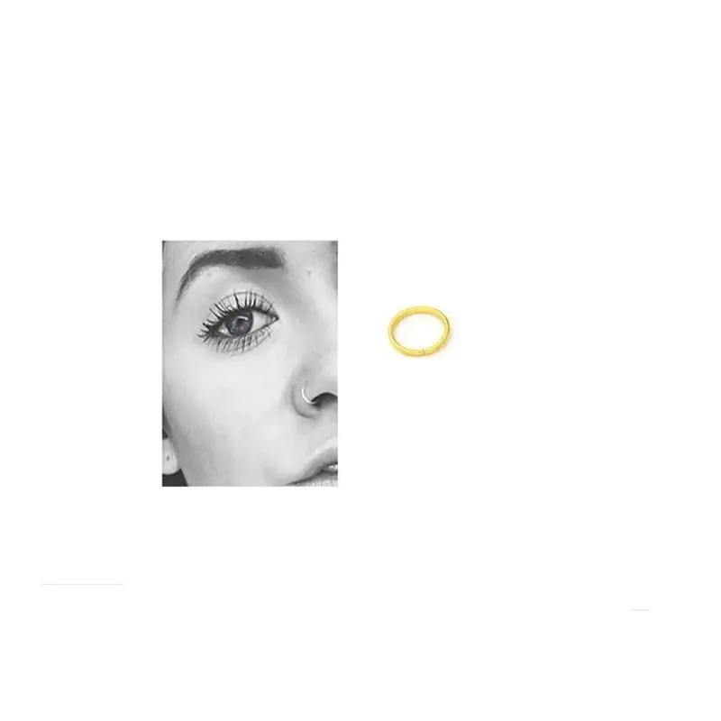 Piercing Argola Prateado Dourado Orelha Unidade 10 Ou 8mm