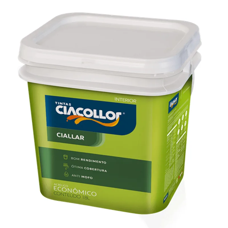 Tinta Acrílica Fosca Ciallar CIACOLLOR ACRILICO FOSCO CIALLAR 18L CIACOLLOR AREIA BALDE