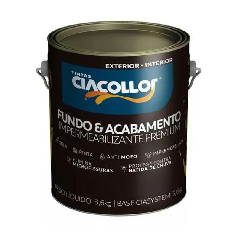 Tinta Emborrachada Ciaflex 20Kg CIACOLLOR TINTA EMBORRACHADA CIAF FUNDO ACAB 3,6KG CAMURCA