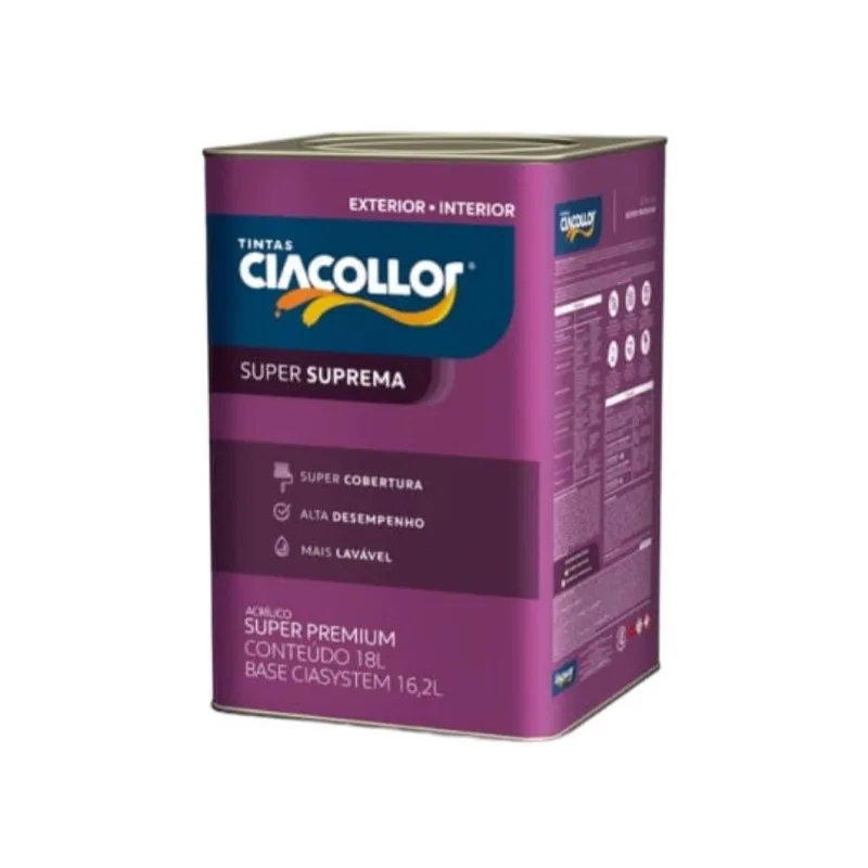 Tinta Látex Ciacollor Fosco Suprema de 18Litros Super Cobertura Pintura Decoração