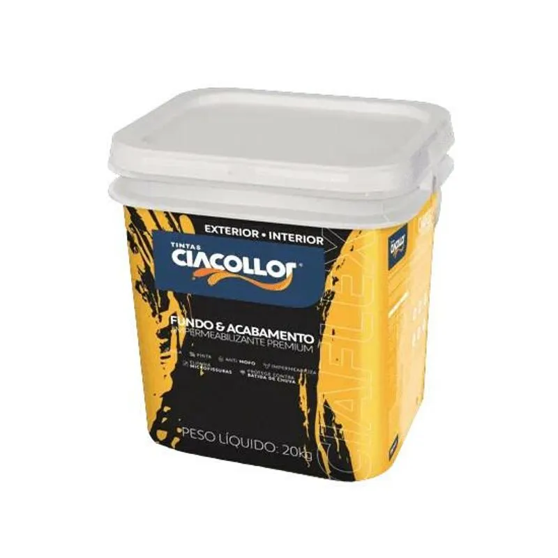 Tinta Emborrachada Ciaflex 20Kg CIACOLLOR TINTA EMBORRACHADA CIAF FUNDO ACAB 20KG PALHA