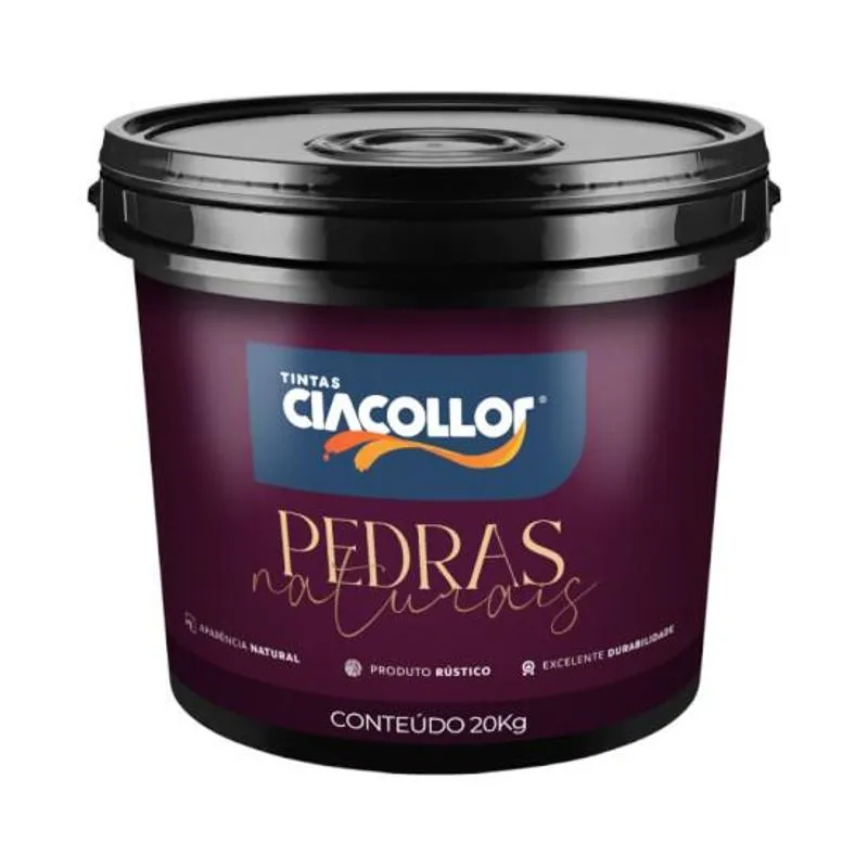 Revestimentos Pedras Naturais 20Kg CIACOLLOR REVESTIMENTO PEDRAS NATURAIS 20KG CIACOL CAFE BAHIA BALDE