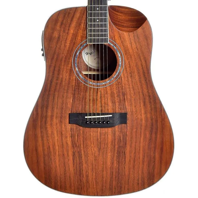 Violão Eletro-acústico Seizi Akira Half Cutaway Koa Com Bag
