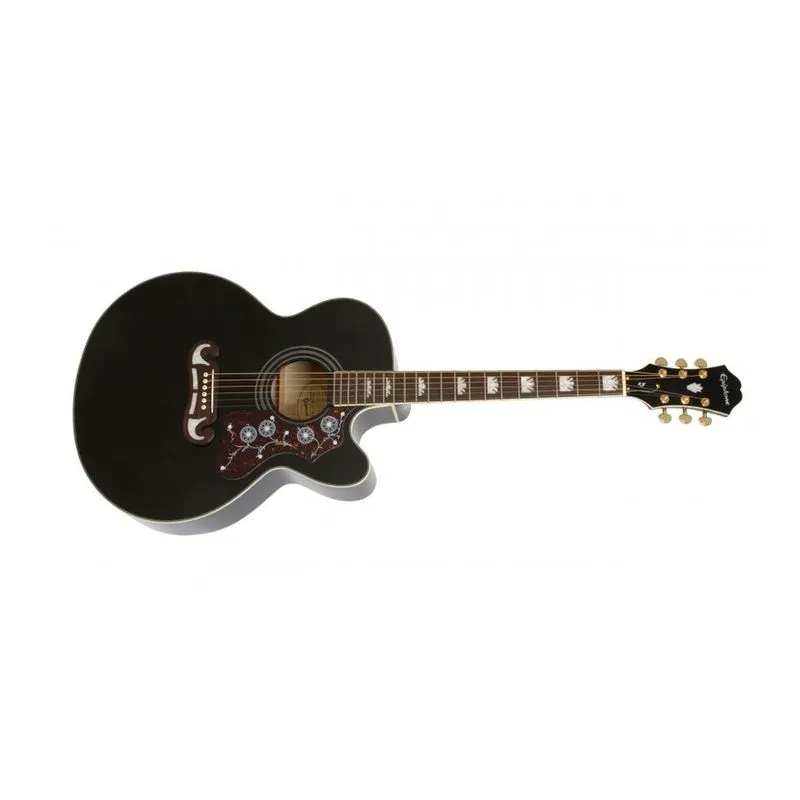 Violao epiphone aco ej 200SCE gold bk