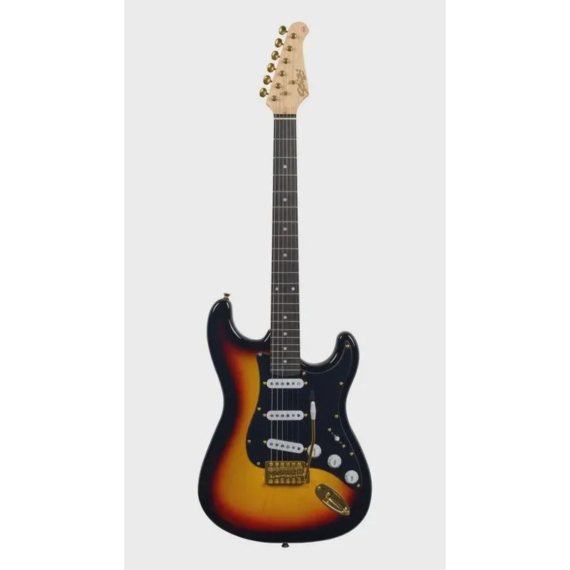 Guitarra Seizi Vintage Shinobi Ash sss Sunburst Gold