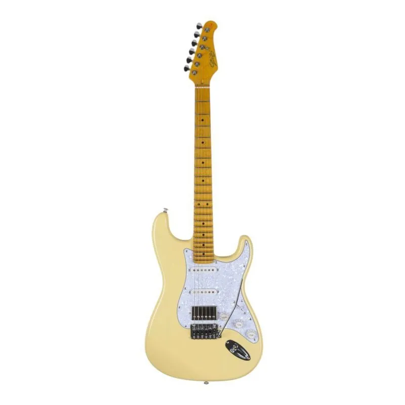 Guitarra Seizi Vintage Budokan Hss Rising Sun Cream