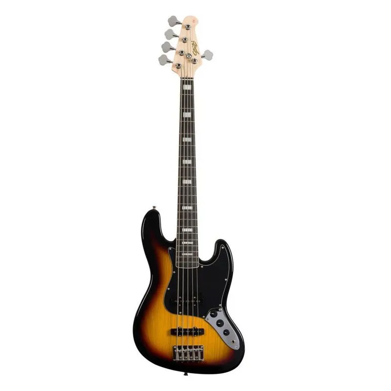 Baixo Seizi Contrabaixo Jazu Jb 5 Cordas Sunburst