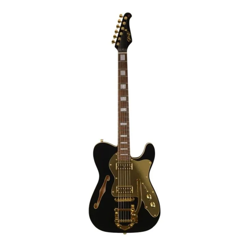 Guitarra Seizi Vintage Origami Black Gold
